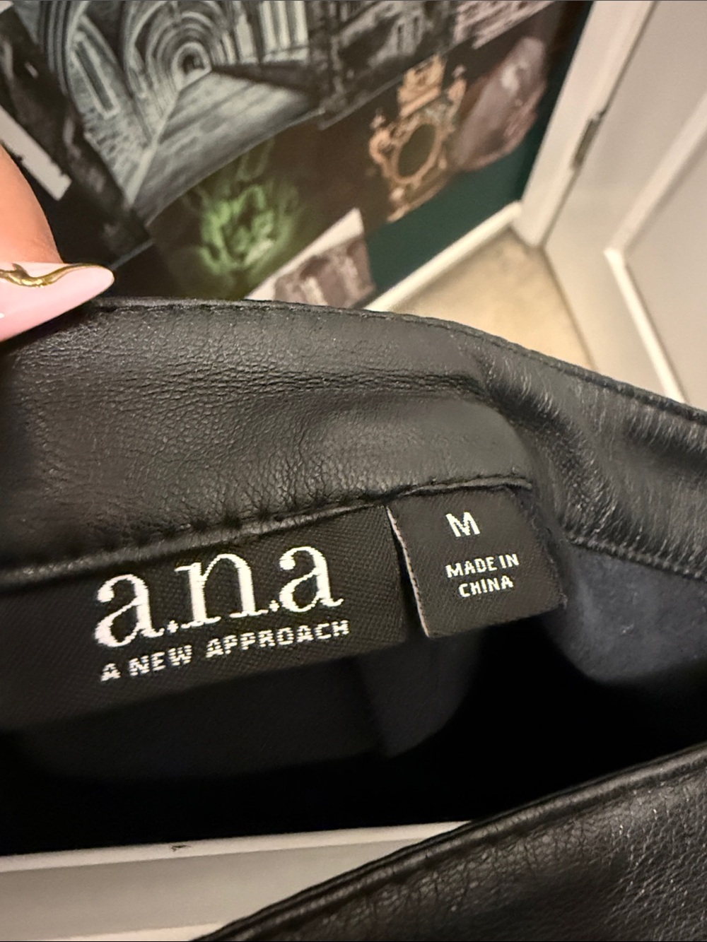 a.n.a Black Fringe Leather Skirt - Picture 2 of 5